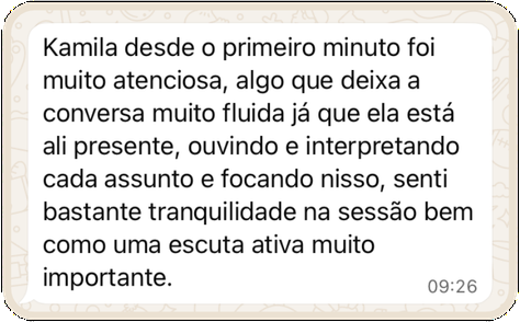 Depoimento de acompanhamento