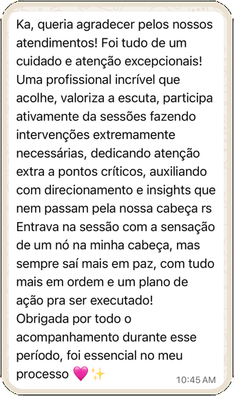 Depoimento de acompanhamento