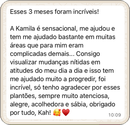 Depoimento de acompanhamento